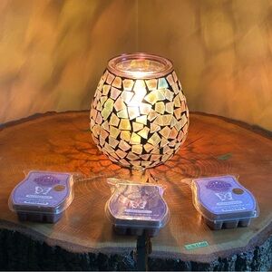 Scentsy Mended Mosaic Glass Wax Warmer with Wax Melts